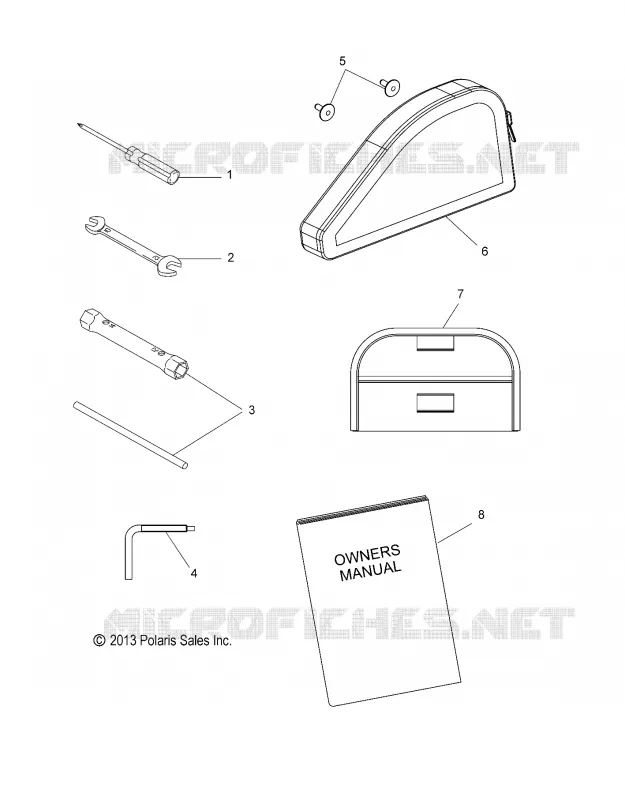 TOOLS, TOOL KIT AND OWNERS MANUAL