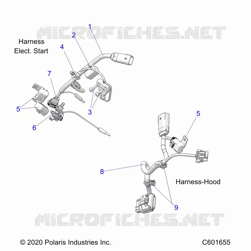 ELEKTRIC, WIRE HARNESS, HOOD, ELEC. START
