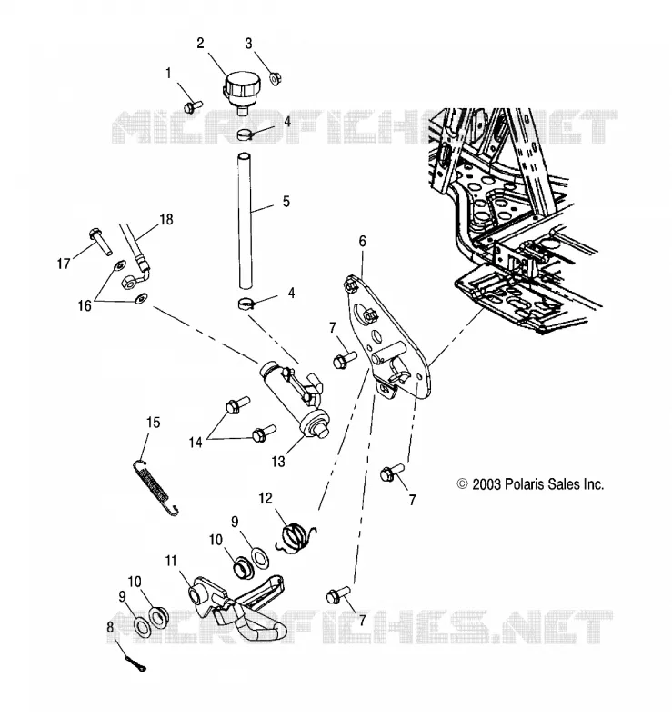 Hinteren Hauptbremszylinder   FOOT PEDAL
