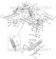 FRONT SUSPENSION AND SKI XLT LTD 0983756 (4943034303A013)