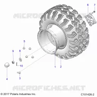 WHEELS, REAR -A19HAA15N7 (101426-2)