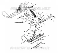 FRONT SUSPENSION AND SKI LITE 0963433, EURO LITE E963433 AND LITE DELUXE 09 (4931663166B001)