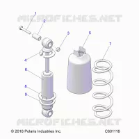 SUSPENSION, FRONT SHOCK TRACK (7043995)