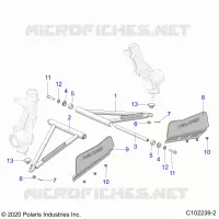 SUSPENSION, A-ARM AND STREBE MOUNTING