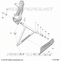 SUSPENSION, A-ARM AND STREBE MOUNTING