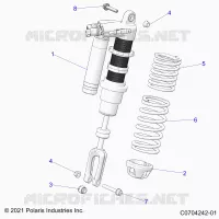 SUSPENSION, FRONT SHOCK MOUNTING