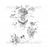 CRANKCASE AND ZYLINDER 250 6X6 / W928727 (4922842284043A)