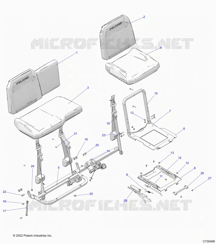 SITZ ASM. AND SLIDER