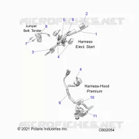 ELEKTRIC, WIRE HARNESS, HOOD, ELEC. START