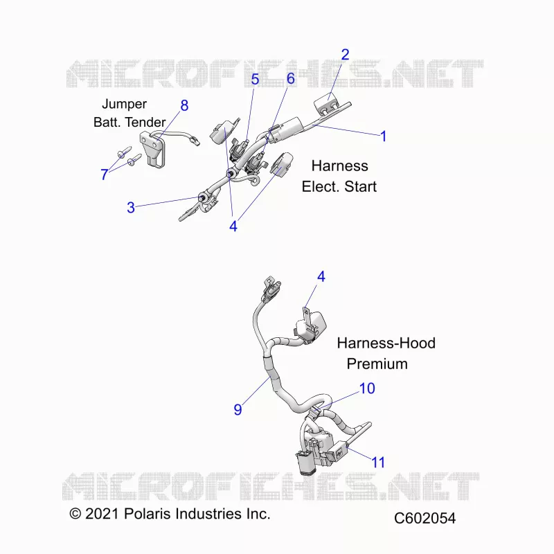 ELEKTRIC, WIRE HARNESS, HOOD, ELEC. START