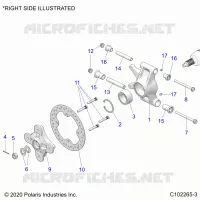 HINTERRADAUFHÃ„NGUNG HUBS, CARRIER AND BRAKE DISC