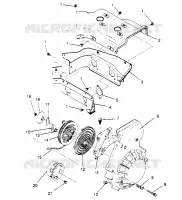 Gebläsegehäuse and  RÜCKZUG ANLASSER ASSEMBLY SUPER SPORT 0950743 (4928882888C012)