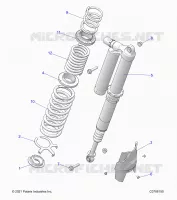 SUSPENSION, REAR SHOCK MOUNTING, STANDARD/PREMIUM