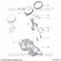 ENGINE, KURBELWELLE AND PISTON