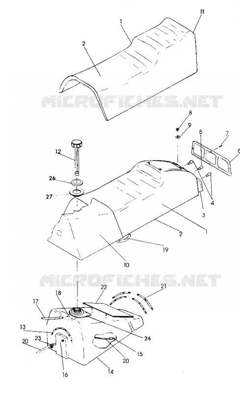 SITZ/GASBEHÄLTER ASSEMBLY Trail (4921272127005A)