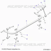 SUSPENSION, STABILISATORSTANGE, REAR