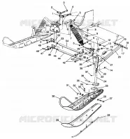 FRONT SUSPENSION AND SKI XLT RMK 0960956, XLT SKS 0960556 AND EUROPEAN XLT (4931813181B001)