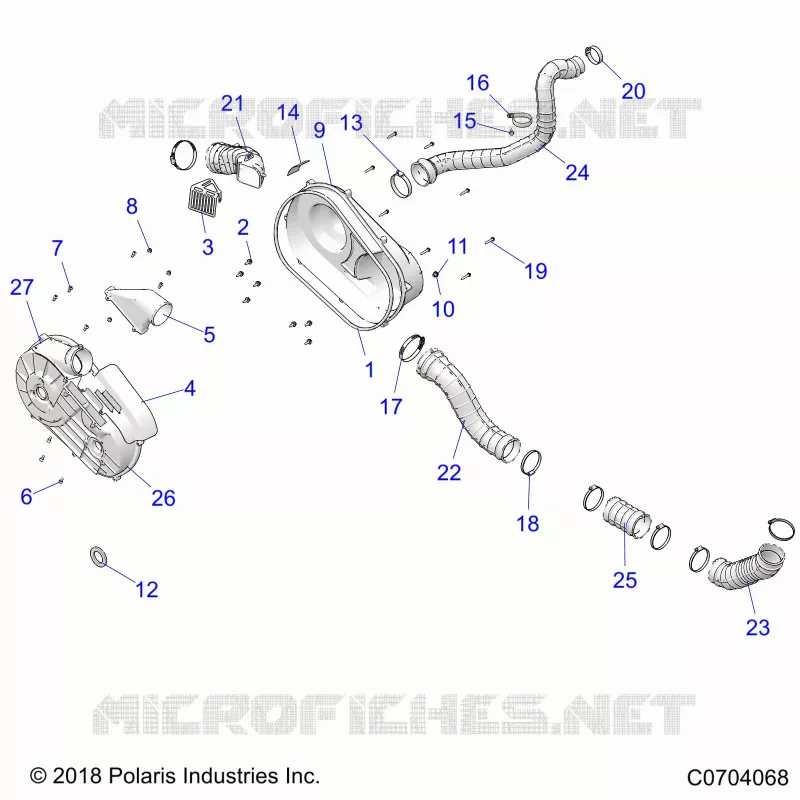 ANTRIEB, CLUTCH COVER AND DUCTING