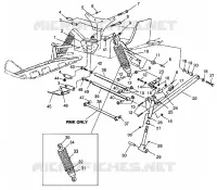 FRONT SUSPENSION AND SKI STORM 0975782, STORM SE H975782, EUROPEAN STORM SE (4937823782B003)
