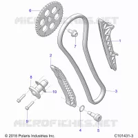 CAM CHAIN AND TENSIONER