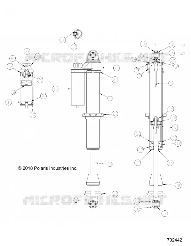 SUSPENSION, FRONT SHOCK INTERNALS