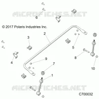 FRONT SUSPENSION STABILIZER BAR- R20RRU99A9/AA/AF/AP/AX (C700032)