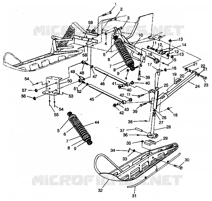 FRONT SUSPENSION AND SKI 500 EFI 0942774 AND EFI SKS 0942574 (4924982498009A)