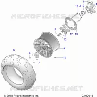 WHEELS, REAR AND HUB