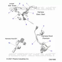 ELEKTRIC, WIRE HARNESS, HOOD, ELEC. START