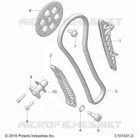 CAM CHAIN AND TENSIONER