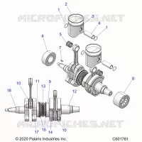 ENGINE, PISTON AND KURBELWELLE
