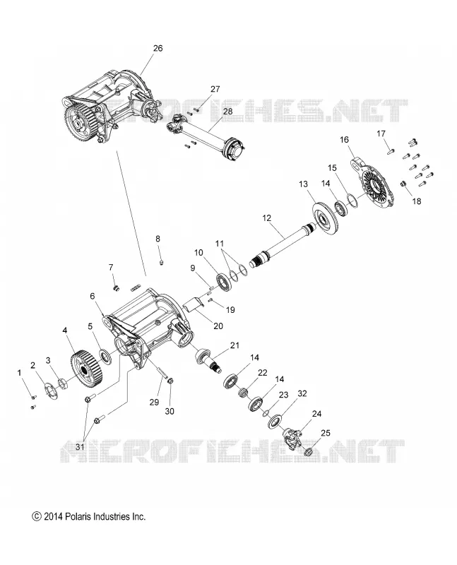 ANTRIEB, RIGHT ANGLE GEARCASE ASM.