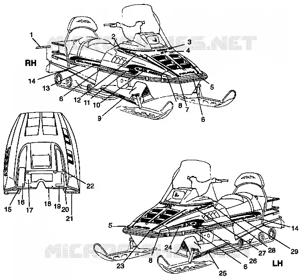 DECALS WIDETRAK LX 0972065 AND  EUROPEAN WIDETRAK LX E972065 (4938223822A011)