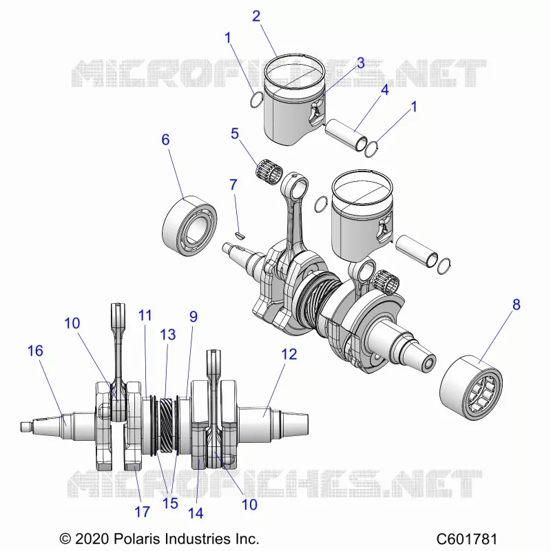ENGINE, PISTON AND KURBELWELLE