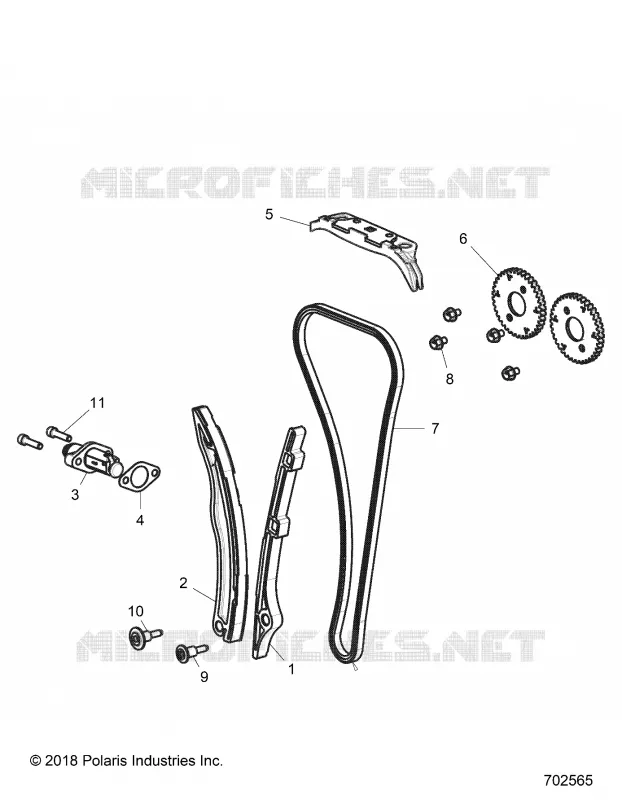 CAM CHAIN AND TENSIONER