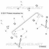 SUSPENSION, FRONT STABILISATORSTANGE