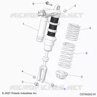 SUSPENSION, FRONT SHOCK MOUNTING