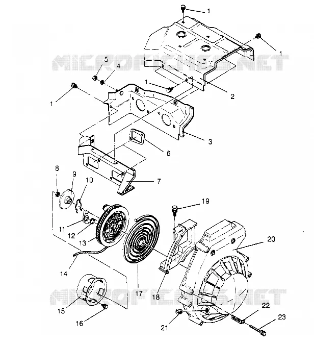 Gebläsegehäuse   RÜCKSTOSS ASSEMBLY LITE GT 0953133 and  EUROPEAN LITE GT E953 (4928922892C011)