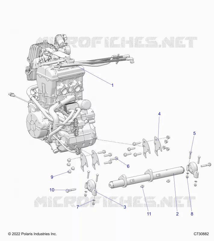 MOTOR, MOUNTING & LONG BLOCK
