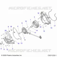 ENGINE, STATOR COVER AND FLYRAD