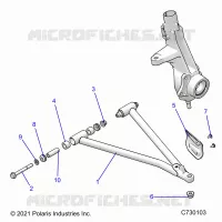SUSPENSION, A-ARM AND STREBE MOUNTING