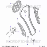 CAM CHAIN AND TENSIONER
