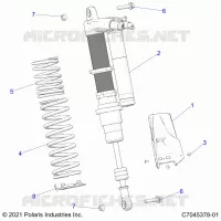SUSPENSION, REAR SHOCK MOUNTING