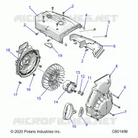 ENGINE, BLOWER HOUSING AND RÃŒCKZUG STARTER