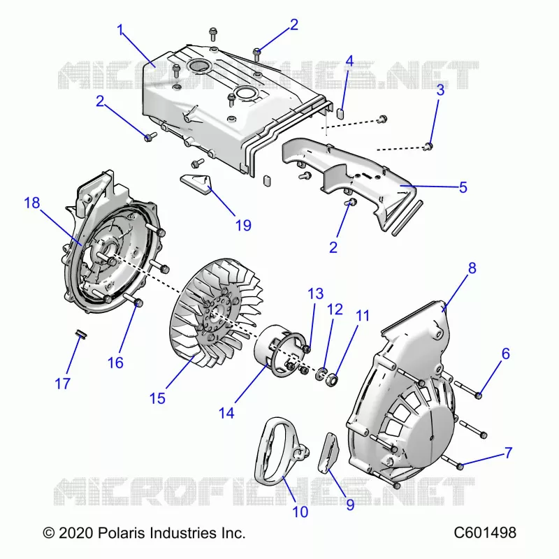 ENGINE, BLOWER HOUSING AND RÃŒCKZUG STARTER