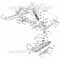 FRONT SUSPENSION AND SKI WIDETRAK GT 0972061 AND EUROPEAN WIDETRAK GT E9720 (4938173817B001)