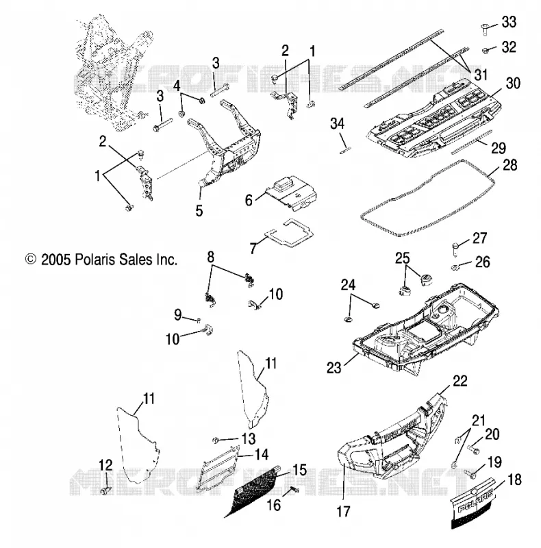FRONT STORAGE AND BUMPER VORNE