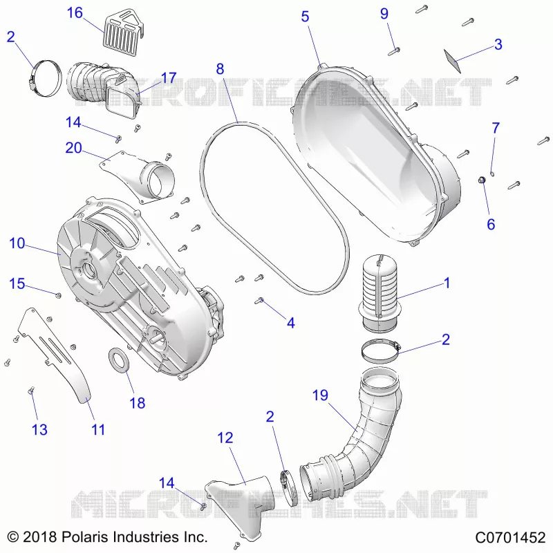 ANTRIEB, CLUTCH COVER AND DUCTING