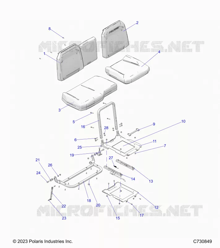 SITZ ASM. AND SLIDER