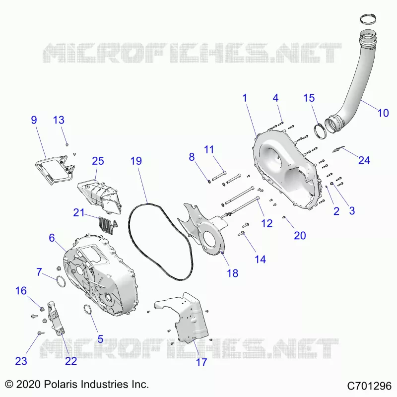 ANTRIEB, CLUTCH COVER AND DUCTING